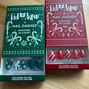 Red Aspen Nail Dashes Set of 2, New, Never Opened